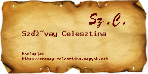 Szávay Celesztina névjegykártya